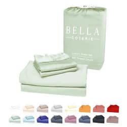 BC BELLA COTERIE Bella Coterie Luxury Bamboo Viscose Queen Size Sheet Set | 100% Organically Grown | Ultra Soft | Cooling for Hot Sleepers | 18
