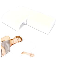 HOMCA Memory Foam Cuddle Pillow, Shoulder Pillow for Side Sleepers, Arm Pillow with Arm Hole for Sleeping, Side Sleeper Pillow for Arm Pressure Relief with Breathable Pillowcase