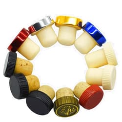 Ai-C-Dibosh Color polymer plugs with metal iron caps Red wine plugs can be customized home-made accessories tools (yuanmu)