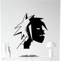 CarolGreyDecals 2D Gorillaz Wall Decal Alternative Music Band Vinyl Sticker Music Studio Decal Rock Wall Art Design Housewares Teens Room Nursery Bedroom Decor Removable Wall Mural 2sss