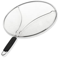 BergKoch Splatter Screen for Frying Pan - 13 Inch Stainless Steel Grease Splatter Guard - Cover Oil Splash when Sizzling Bacon, Cooking Fried Chicken or Popcorn