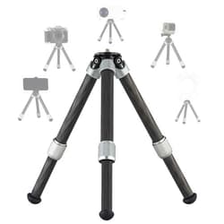 LEOFOTO Carbon Fiber Small Tabletop Travel Tripod, Weight 108g/0.23lb, Maxload 5kg/11lb, Lightweight Tripod Stand, 1/4