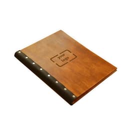 Kyivworkshop Wooden Menu, Menu, Menu Cover, Restaurant Menu Cover (Legal paper size, nut)