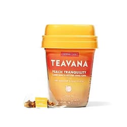 Teavana Peach Tranquility, Herbal Tea with Chamomile and Notes of Citrus, 60 Count (4 Packs of 15 Sachets) Peach Tranquility 15 Count (Pack of 4)