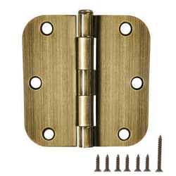 TDCHINGES 18 Pack Antique Brass Door Hinges Black Interior 3 1/2 Inch Door Hinges 3.5 Inch 5/8