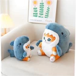 Stepxi Cat Shark Plush Baby Cat Shark Stuffed Animal Plushies Doll, Cat Shark Plush Soft Christmas & Birthday for Girls,Kids,Girlfriend