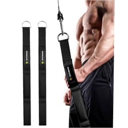 M MANUEKLEAR MANUEKLEAR Tricep Rope Cable Attachment Handles, Greater Range of Motion, Tricep Pull Down Rope for Push Downs, Crunches, Facepulls for Professional Gym