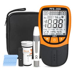 STARRIVER 5- in-1 Lipid Test Kit, Cholesterol Test Kit, Cholesterol Tester Meter Kit at Home, (All-in-One 10ea x Profile Cholesterol Test Strips Included), Accurate and Easy to Use.