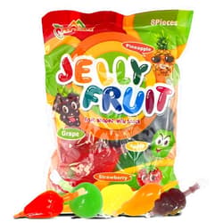Apexy Jelly Fruit, Tiktok Candy Trend Items, Tik Tok Hit or Miss Challenge, Assorted Fruit Shaped Jelly, Strawberry, Mango, Apple, Pineapple, Grape. 9.87oz.