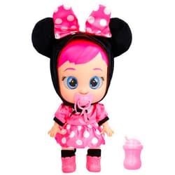 IMC Toys Cry Babies Disney Nurturing Baby Doll Inspired by Minnie Mouse, Dressed Up in The Iconic Pink Dress and Cries Real Tears for Kids Age 18 Months and Up