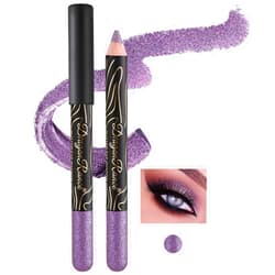 QICHA 2-in-1 High Gloss Pearlescent Pen Eye Shadow Stick Eye Shadow Sequin Eyeliner Eye Shadow Pen Wood Glitter Diamond Eye Shadow free size H