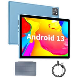 Aiprotablet Tablet 10 inch, Android 13 Tablets, 6GB RAM 64GB ROM 512GB Expand, Quad-Core Processor, 1280x800 IPS HD Touch Screen, GPS, WiFi, Dual Camera, Bluetooth, 6000mAh Battery (Blue)