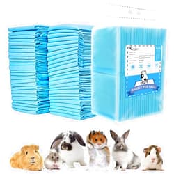 CAILOS 20 Pcs Rabbit Pee Pads, Disposable Super Absorbent Diaper, Pet Toilet/Potty Training Pads for Guinea Pigs, Hedgehog, Hamsters, Chinchillas, Cats, Dogs