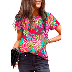 EVALESS Womens Casual Polka Dot Tops Crewneck Short Sleeve T Shirts Fashion 2024 Spring Summer Loose Fit Shirts