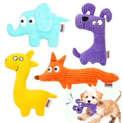 Lepawit Squeaky Dog Toys, Cute Plush Toy for Dogs Indoor Play, Interactive Dog Toys with Non-Shedding Material for Small and Medium Dogs - Dog