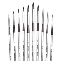 Nicpro 10 PCS Watercolor Paint Brushes, Round Tip Artist Painting Brush Set for Water Color, Acrylic Oil, Gouache, Ink, Detail, Rock, by Number Model Art Paintbrush