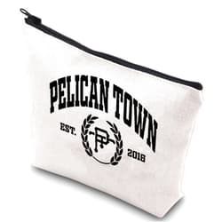 WZMPA Gamer Cosmetic Bag Pelican Town EST 2016 Makeup Zipper Pouch Bag For Wmen Teen Girls (Pelican Town)