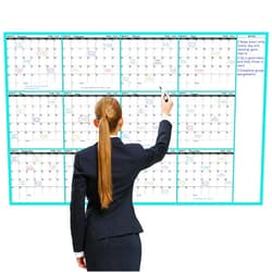 Lemome Large Dry Erase Calendar for Wall - Undated 12 Month Wall Calendar, 37”×58