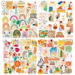 AIRNOGO Stickers 200 Pcs Sticker Pack for Adults Teens, Waterproof Vinyl Stickers, Stickers for Laptop Skateboard Journal Notesbook Computer Phone Cup Guitar Luggage etc - boho stickers, phone case stickers