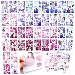 Agwut Vintage Washi Stickers Set, Retro Modern Style Old Fashion Lady Lovely Girls Animal Floral Plant Aesthetic Decorative Stickers for Scrapbooking, DIY Arts Crafts, Journals, Planner Diary, Envelope, Album Supplies (Aesthetic)