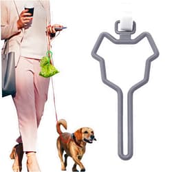 Dalzom® 2Pcs Dog Poop Bag Holder, Waste Bag Holder Carrier for Leash, Dog Poop Bag Dispenser for Walking Running Bicycle Accessory (Gray)