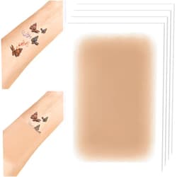 PAGOW 4 Pcs Tattoo Cover Up Tape, Waterproof Ultra Thin Scar Patch, Invisible Sweatproof Concealer Sticker, Breathable Skin Cover Up Pad for Tattoo, Scar, Birthmarks, Dark Spots (Dark Skin)