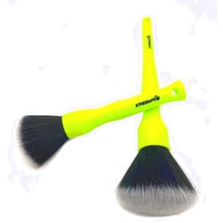 ARESMRO Ultra Soft Detailing Brush Set, 2PC Car Detailing Brush with Comfortable Grip and Soft Brush Head for Cleaning Panels, Air Vent, Leather and More(Green)