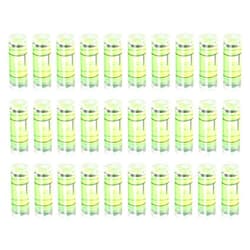 HARFINGTON 30pcs Small Cylindrical Bubble Level Vials 23x8mm PMMA Mini Horizontal Bubble Spirit Level Measuring Layout Tools for RV TV Picture Frame Hanging Tool Leveler