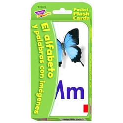 Trend Enterprises Spanish Alphabet & Picture Words Pocket Flash Cards