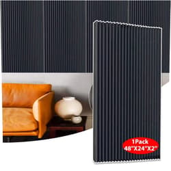 FONESO Acoustic Panels, High Density Sound Absorbing Panels for Walls, Acoustic Foam Panels Fire Resistant for Noise Dampening,Sound Panels, Studio Foam for Home Office (48''X24''X2'' (1 PCS))
