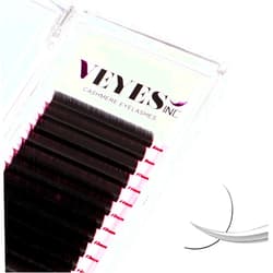 VEYES INC Cashmere Volume Lash Extensions C CC D DD LD L B J M Curl 0.03-0.20 thickness, Super Matte Black Individual Eyelashes Tray, Professional Supplies for Lash Techs (0.05 D 14mm)