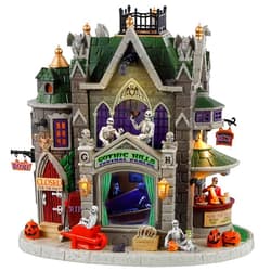 LEMAX Village Collection - Spooky Town Gothic Hills Funeral Parlor Battery Operated Lit Building #35002