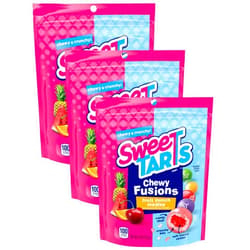 SweeTARTS Chewy Fusions Candy, Fruit Punch Medley, 9 Ounce (Pack of 3)