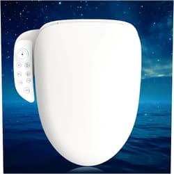 QIAYA Smart Bidet Toilet Seat with Unlimited Heated Water/Adjustable Washing Settings/Air Dryer/Side Panel/Warm Seat/Nightlight/Self-Cleaning