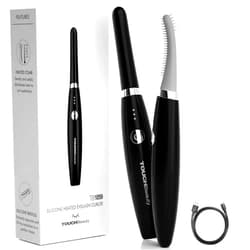TOUCHBeauty Heated Eyelash Curler, Updated Electric Eyelash Curler for Soft and Short/Long Eyelashes, USB Rechargeable, Quick Natural Curling and Long Lasting, 3 Temperature Modes Black