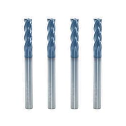 JIANXING Carbide Square End Mill for Alloy Steels/Hardened Steels, 3/16