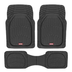 Motor Trend FlexTough Floor Mats for Cars, Deep Dish All-Weather Mats, Waterproof Trim-To Fit Automotive Floor Mats for Cars Trucks SUV, Universal Floor Liner Car Accessories, Black, Full Set