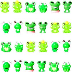 WILLBOND 16 Pcs Passover Mini Frogs Mini Resin Frog Figurines Tiny Frogs Fairy Cute Green Figurines Garden Ornaments Miniature Moss Landscape DIY Craft for Home Birthday Gifts Party Decoration