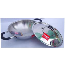 PNB Kitchenmate Stainless Steel Karahi with Lid