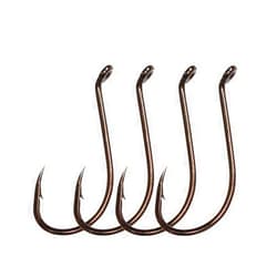 Laxygo 100pcs Octopus Beak Offset Fishing Hooks Froged Sport Circle Hooks Sharp High Carbon Steel Fishing Hook-6 Sizes