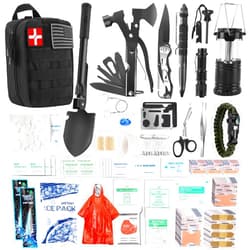 Abpir318 PCS Emergency Survival Kit, Survival Gear and Equipment First Aid Kit Med Supplies for Vehicles Travel Car Camping Hiking Disaster Preparedness, Gifts for Christmas Birthday Him Men