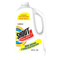 Shout Active Enzyme Laundry Stain Remover Spray, Triple-Acting Formula Clings, Penetrates, and Lifts 100+ Types of Everyday Stains - Prewash Refill 60oz