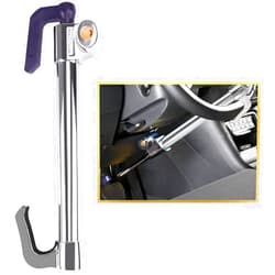 Tevlaphee Universal Steering Wheel Brake Lock Anti-Theft Retractable Double Hook Car Clutch Pedal Lock for Car Truck SUV Van Security with 3 Keys