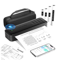 TATTMUSE Portable Printers Wireless for Travel, Bluetooth Inkless Thermal Printer Support 8.5