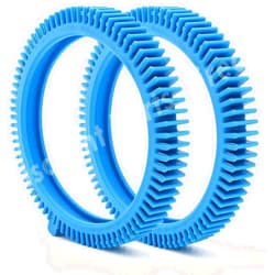 Discount Parts Direct 2 Pack 896584000-143 Blue Front Tire Kit with Super Hump - Replacement for Hayward Poolvergnuegen Select Pool Cleaners