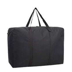 YXH Black Large Storage Bags, 150L Waterproof Foldable Travel Duffle Bag with Reinforced Handles, Oversized Heavy Duty Moving Bags, for Bed Organize Clothing, Blanket