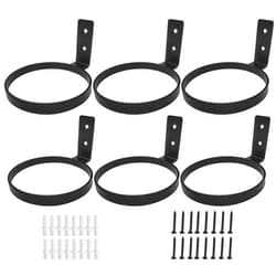 Kunzye Plant Holder Ring 4 inch Wall Mounted Metal 6 Pack Hanging Plant Stand,Plant Hangers Outdoor for Flower Plant Herb