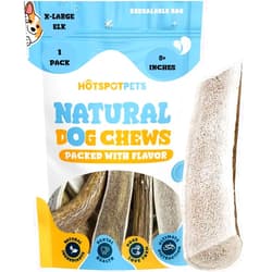 hotspot pets Grade A, Antlers for Large Dogs- Premium Elk Antlers for Dogs 40+Lbs Naturally Shed Antler Bone for Large Breed Aggressive Chewers -Sourced in USA, (Split Elk - XLarge, 1 Count)
