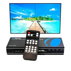 OREI 4K 2x2 HDMI or USB-C Video Wall Controller Processor Display Upto 4K 60hz 2x1, 1x2, 1x3, 1x4 Supports 180 Degree Rotate RS-232 Audio Extraction