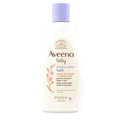 Aveeno Baby Calming Comfort Bath & Wash with Relaxing Lavender & Vanilla Scents & Natural Oat Extract, Hypoallergenic & Tear-Free Formula, Paraben-, Phthalate- & Soap-Free, 8 fl. Oz